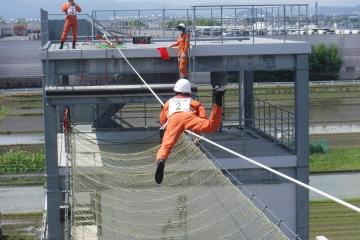 ロープブリッジ渡過